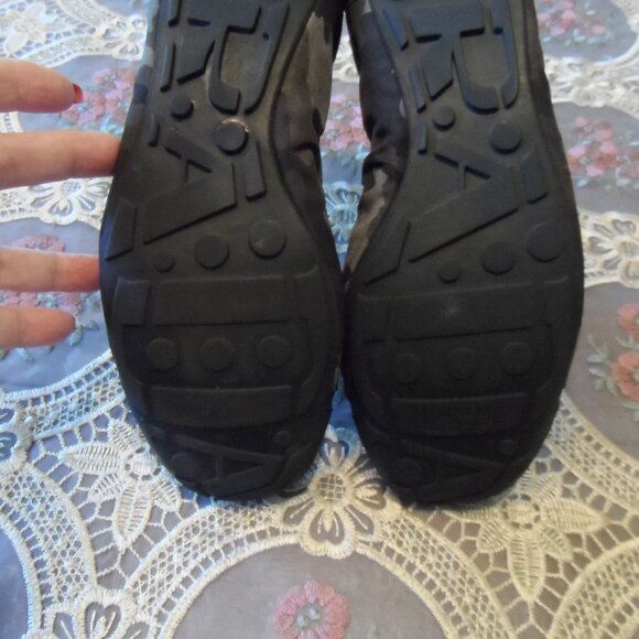 Prada Green/Black Camo Print Elastic Canvas/Leather Ballet Flats Size 7 - Picture 15 of 16